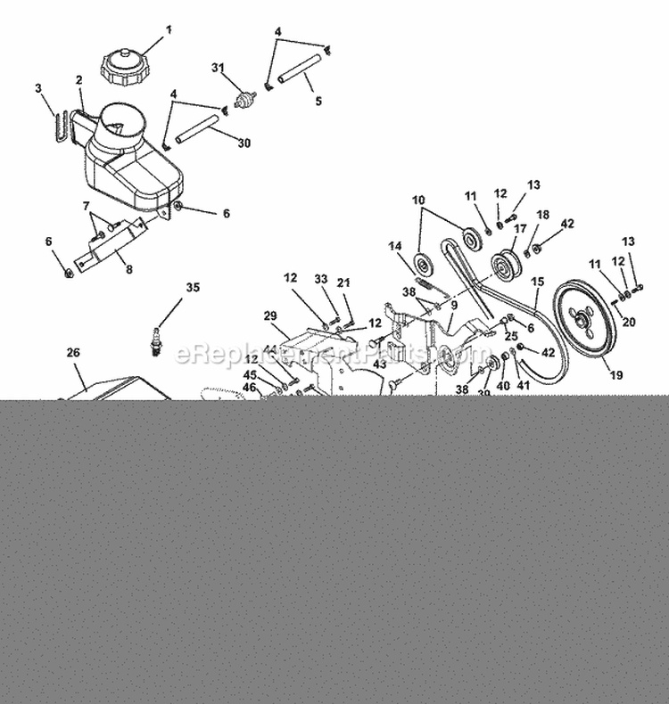 Decals Diagram and Parts List for 938018 009001 Ariens Snow Blower