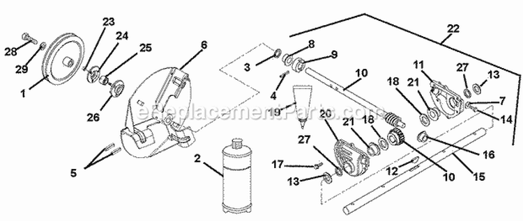 Engine And Belt Drive Diagram and Parts List for 939004 000101 Ariens Snow Blower