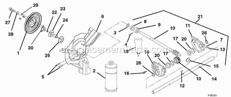 Engine And Belt Drive Diagram and Parts List for 939400 009785 Ariens Snow Blower