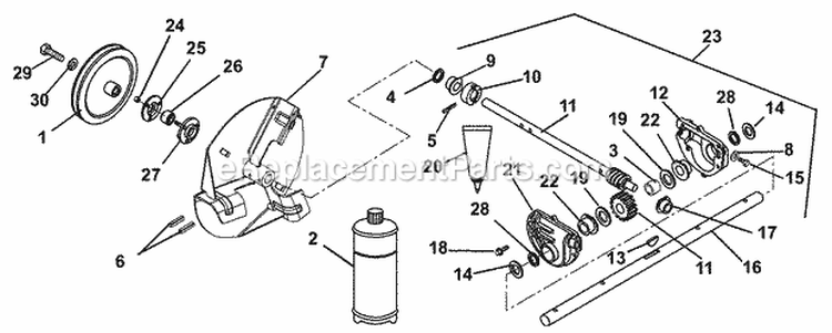 Engine And Belt Drive Diagram and Parts List for 939002 000101 Ariens Snow Blower