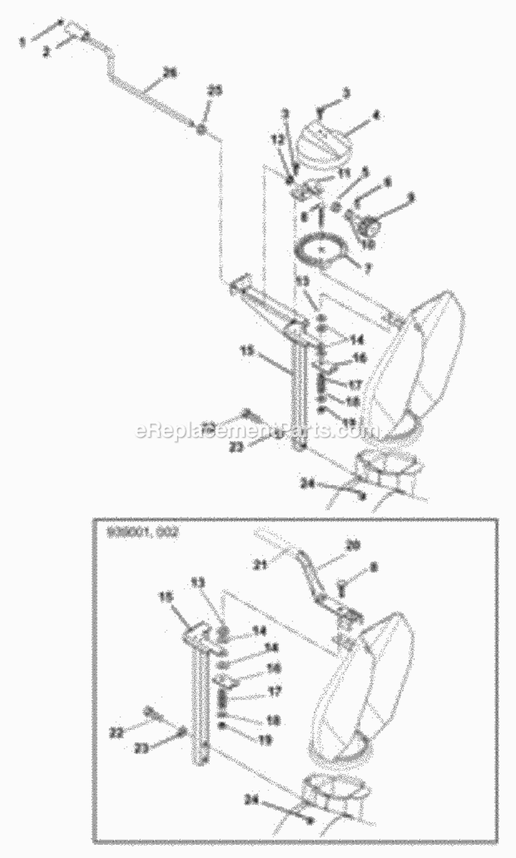 Decals - 520 Diagram and Parts List for 939002 000101 Ariens Snow Blower