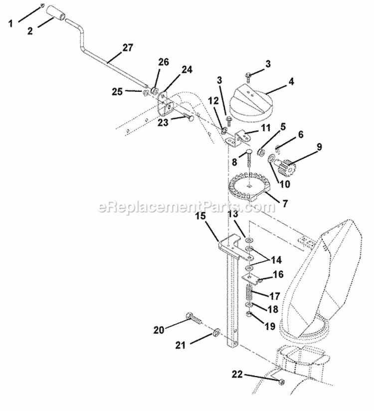 Decals Diagram and Parts List for 932312 004001 Ariens Snow Blower