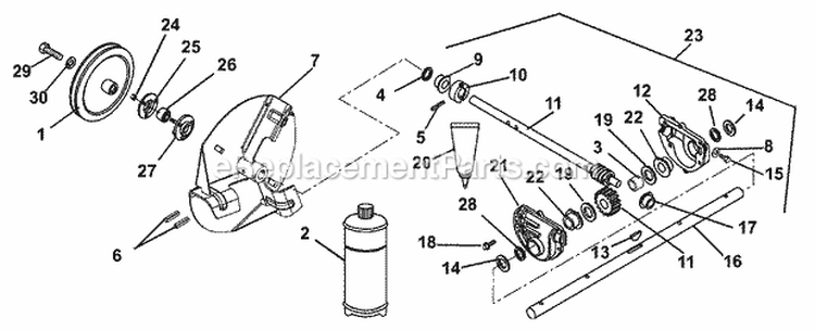 Friction Drive Diagram and Parts List for 932311 000101 Ariens Snow Blower