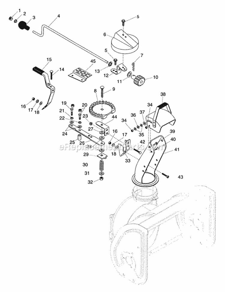 Page C Diagram and Parts List for 932030 000101 Ariens Snow Blower