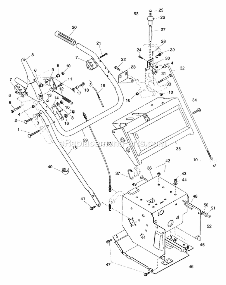 Friction Drive Diagram and Parts List for 932032 000101 Ariens Snow Blower