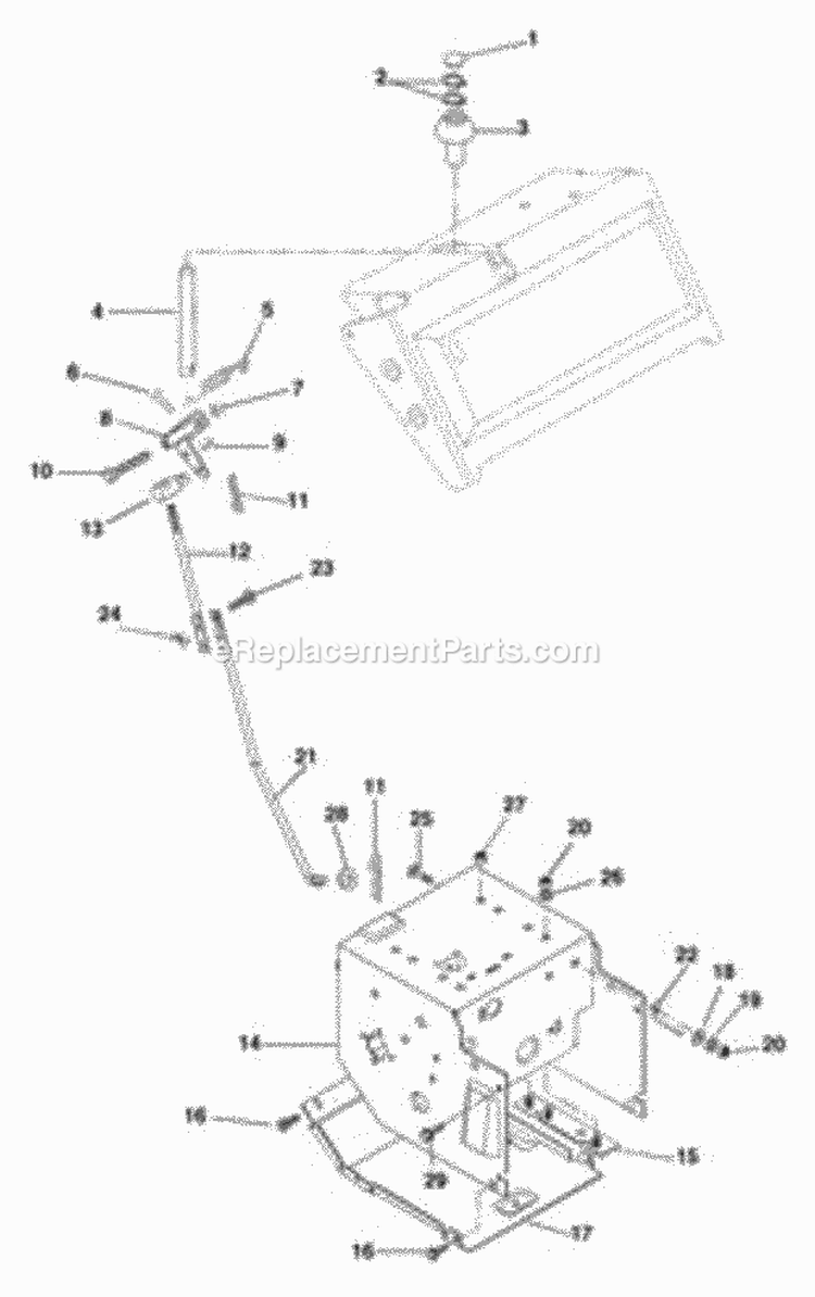 Handlebars And Controls Diagram and Parts List for 932308 000101 Ariens Snow Blower