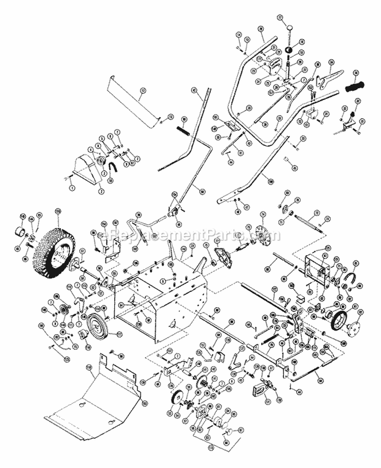 Tractor Parts Diagram and Parts List for 910018 002001 Ariens Snow Blower