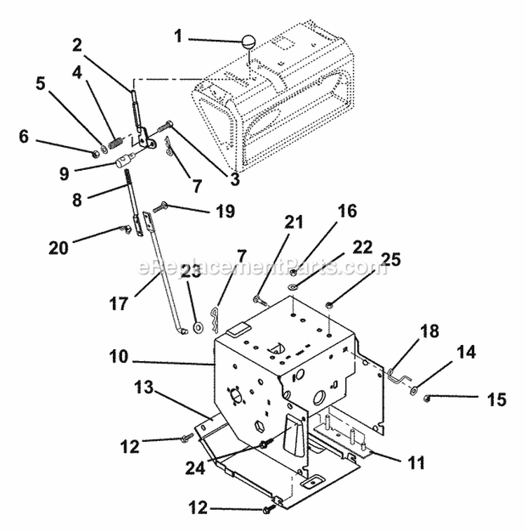 Handlebars And Controls Diagram and Parts List for 932506 000101 Ariens Snow Blower