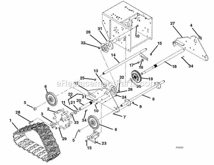 Speed Selector And Frame Diagram and Parts List for 926314 000501 Ariens Snow Blower