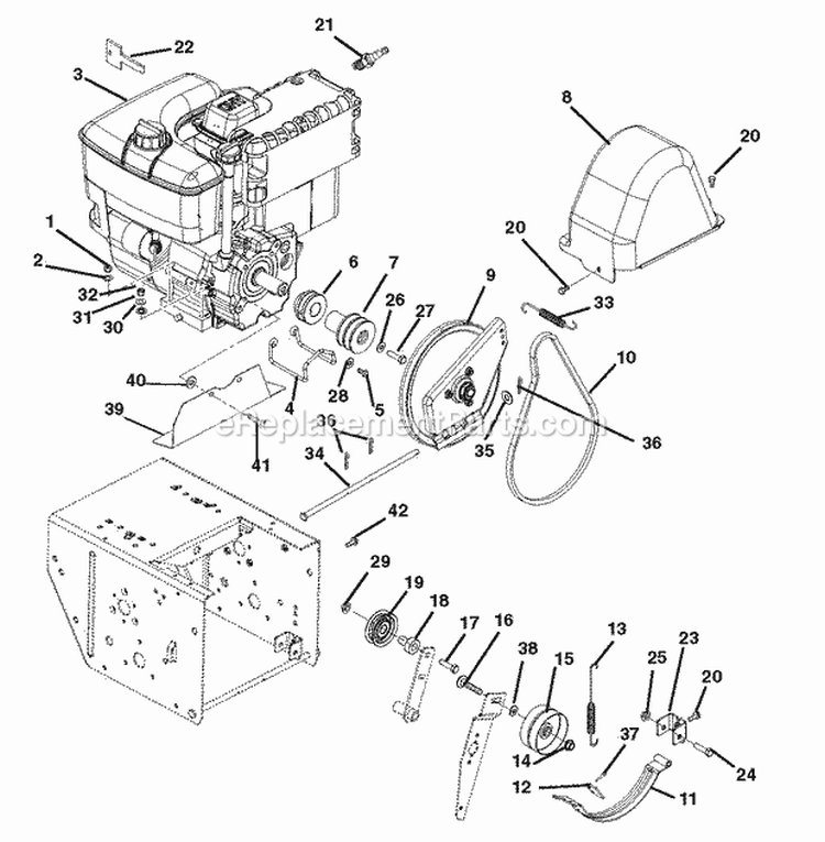Electrical Diagram and Parts List for 926314 000501 Ariens Snow Blower