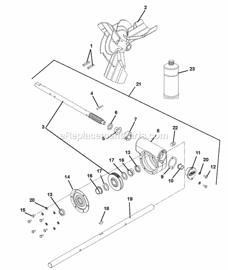 Engine And Belt Drive Diagram and Parts List for 926310 001001 Ariens Snow Blower