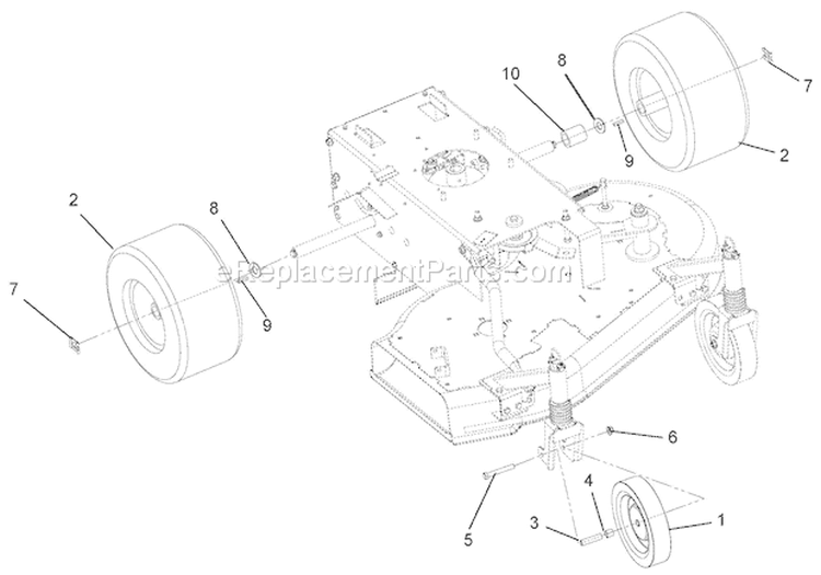 Wheels Diagram and Parts List for 911370 002000 Ariens Lawn Mower