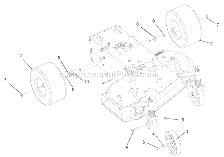Wheels Diagram and Parts List for 911403 000101 Ariens Lawn Mower