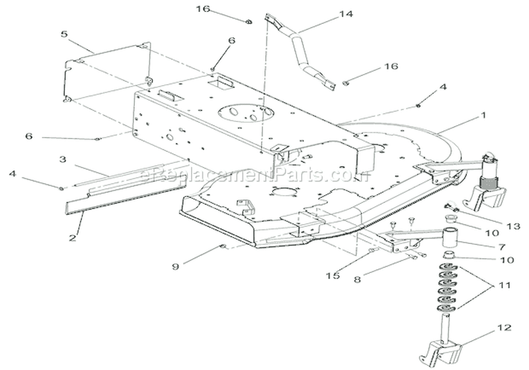 Frame & Front Casters Diagram and Parts List for 911403 000101 Ariens Lawn Mower