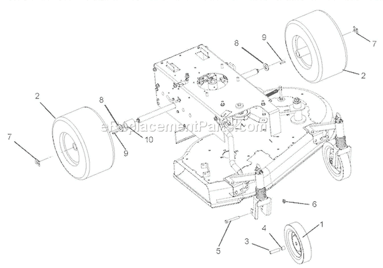 Wheels Diagram and Parts List for 911407 000101 Ariens Lawn Mower