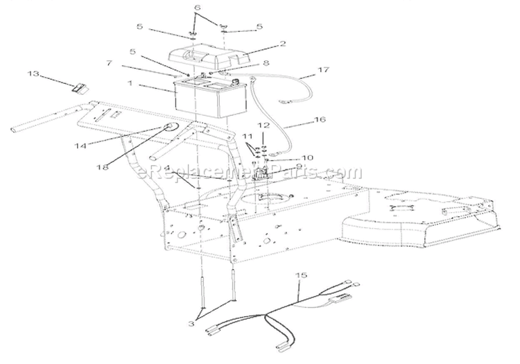 Electrical System Diagram and Parts List for 911407 000101 Ariens Lawn Mower
