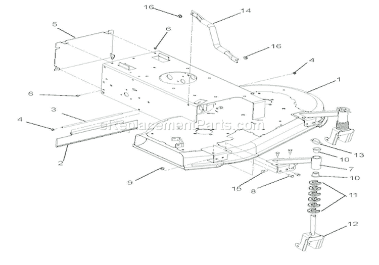 Frame & Front Casters Diagram and Parts List for 911407 000101 Ariens Lawn Mower