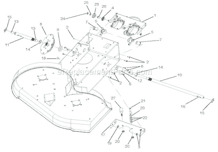 Transmission & Drive Diagram and Parts List for 911407 000101 Ariens Lawn Mower