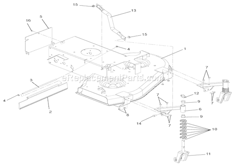 Frame & Front Casters Diagram and Parts List for 911410 000101 Ariens Lawn Mower