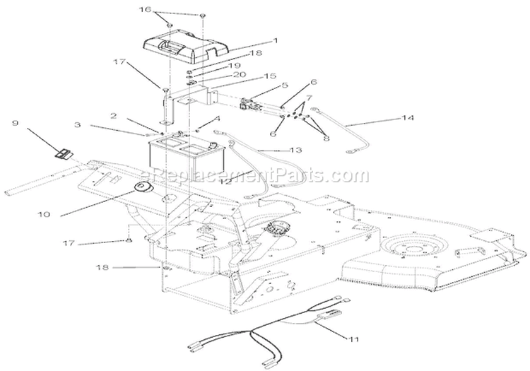 Electrical Diagram and Parts List for 911413 000101 Ariens Lawn Mower