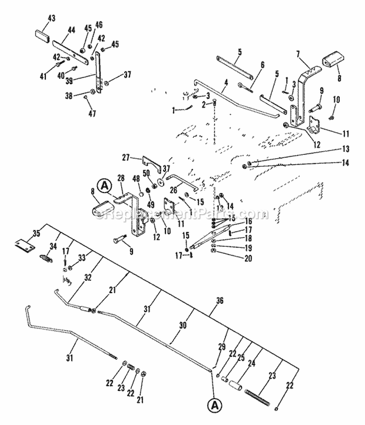 Clutch And Brake Diagram and Parts List for 935005 004500 Ariens Lawn Tractor