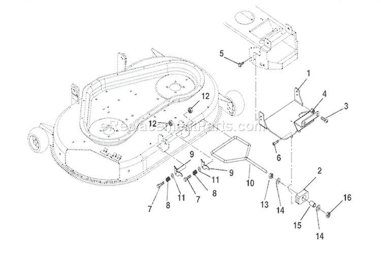42" Lawn Tractor Front Mount Diagram and Parts List for 936033 000101 Ariens Lawn Tractor