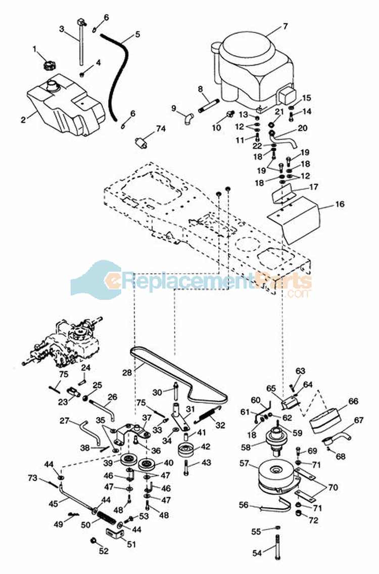 Page D Diagram and Parts List for 936004 000101 Ariens Lawn Tractor