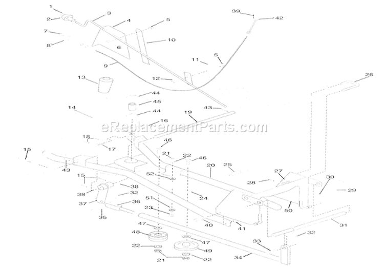 Sno-Thro Carriage & Frame (Model 836004) Diagram and Parts List for 936008 000101 Ariens Lawn Tractor