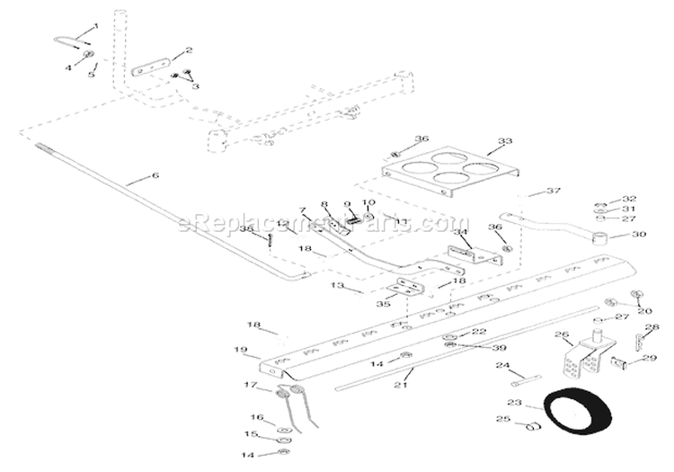 Dethatcher (Accessory 736004) Diagram and Parts List for 936008 000101 Ariens Lawn Tractor