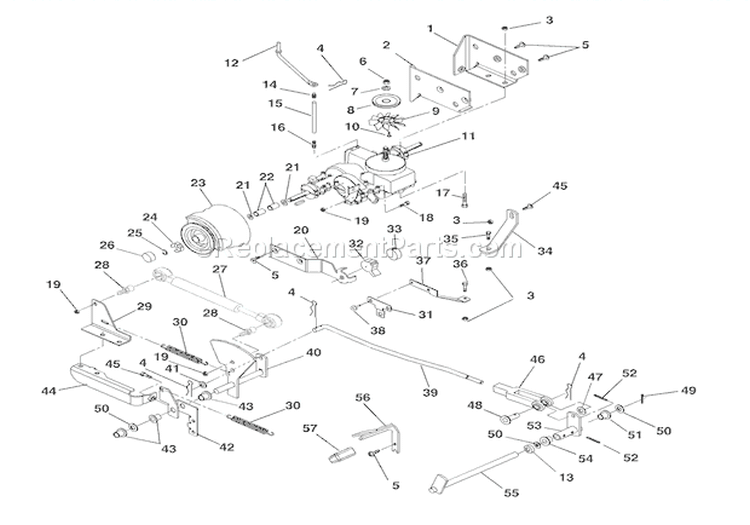 Page K Diagram and Parts List for 936032 000101 Ariens Lawn Tractor