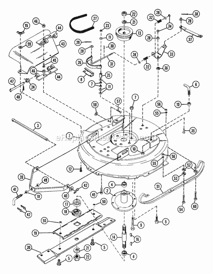 Mower 32" For S/N 000282 And Up Diagram and Parts List for 935005 000101 Ariens Lawn Tractor