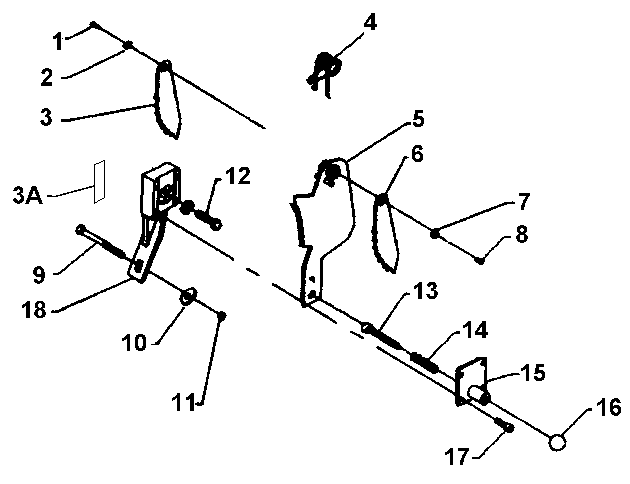 Default Diagram and Parts List for B78440 Type 1 Biesemeyer Table Saw Accessories