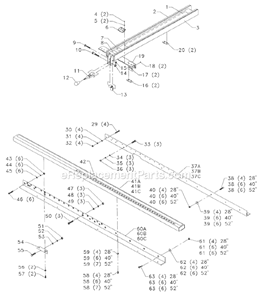 Part Location Diagram of 1350093 Biesemeyer Board Kit
