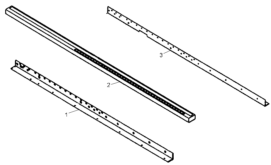 Default Diagram and Parts List for 78-X41D Type 1 Biesemeyer Table Saw Accessories