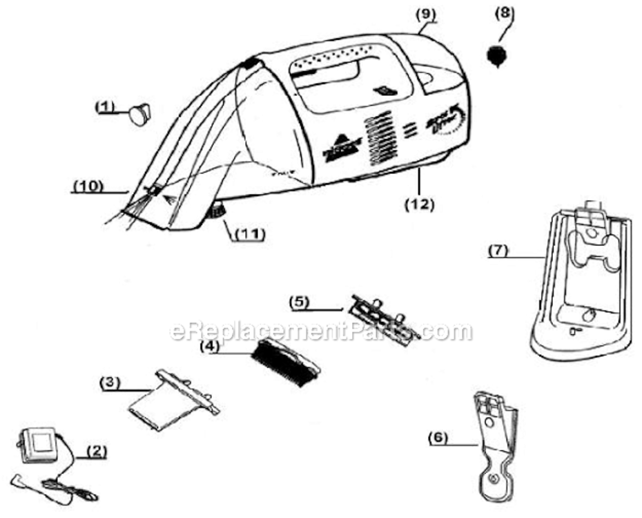 Page A Diagram and Parts List for 1715  Bissell Carpet Cleaner