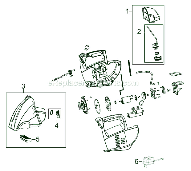 Page A Diagram and Parts List for 1718  Bissell Carpet Cleaner