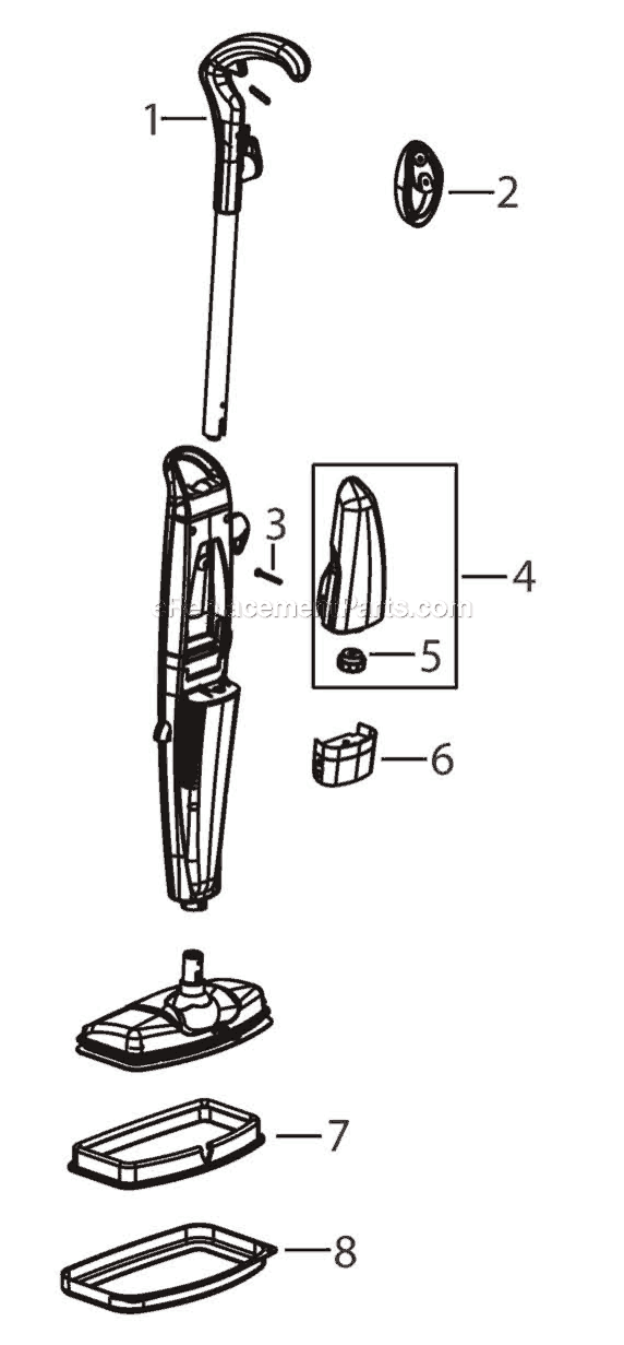 Page A Diagram and Parts List for 1867  Bissell Steamer