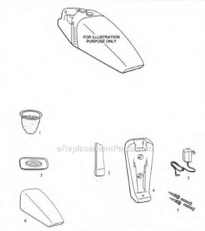 Page A Diagram and Parts List for 3045  Bissell Hand Vacuum