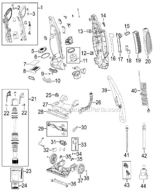 Page A Diagram and Parts List for 5770-8  Bissell Upright Vacuum