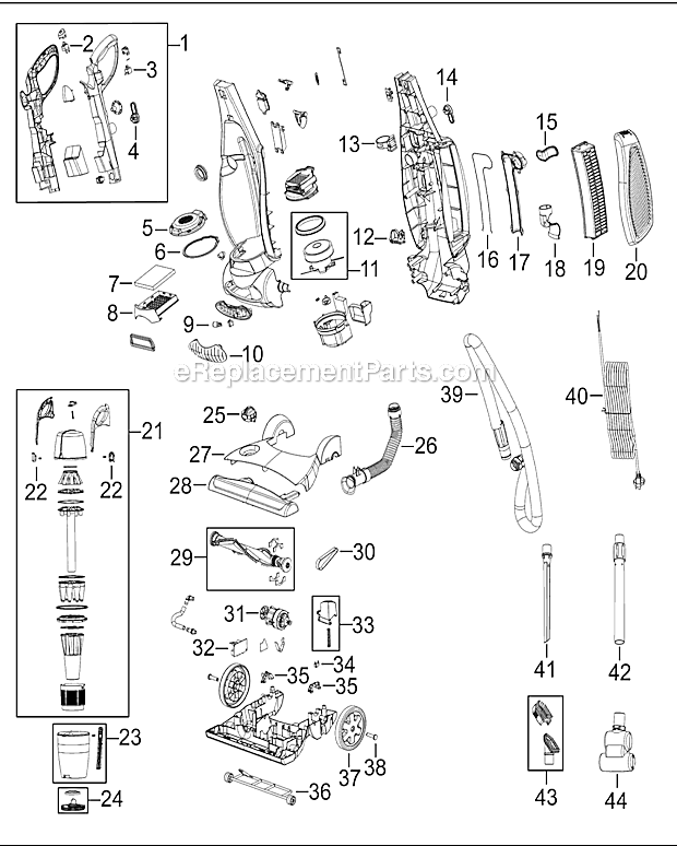 Page A Diagram and Parts List for 5770  Bissell Upright Vacuum