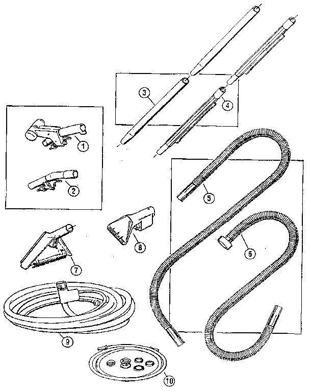 Universal Parts Diagram and Parts List for 1640-4  Bissell Carpet Cleaner