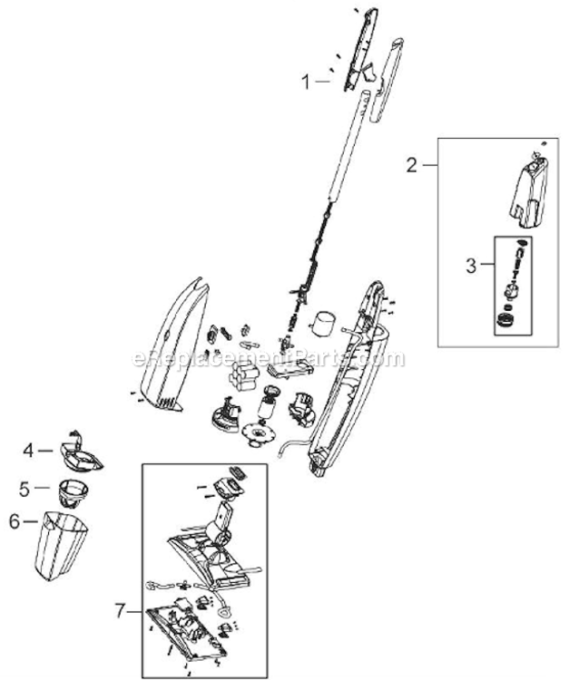 Page A Diagram and Parts List for 60P4  Bissell Upright Vacuum