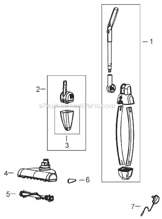 Page A Diagram and Parts List for 75Q3  Bissell Upright Vacuum