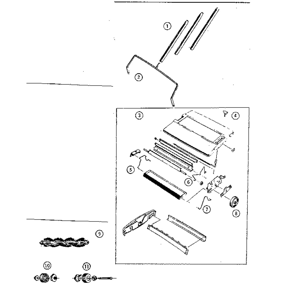 Replacement Parts Diagram and Parts List for 2608  Bissell Carpet Cleaner