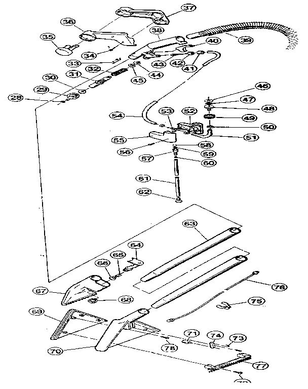 Extraction Diagram and Parts List for 1640-4  Bissell Carpet Cleaner