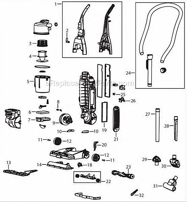 Page A Diagram and Parts List for 92L3P  Bissell Carpet Cleaner
