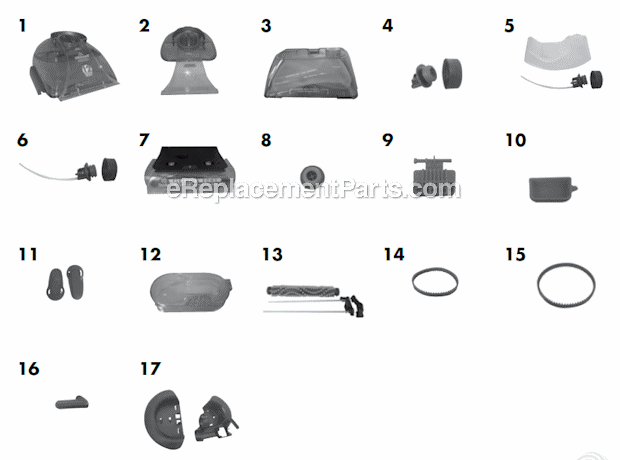 Page A Diagram and Parts List for 9300-2  Bissell Upright Vacuum