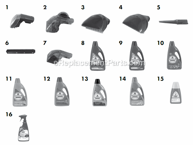 Page B Diagram and Parts List for 9300-2  Bissell Upright Vacuum
