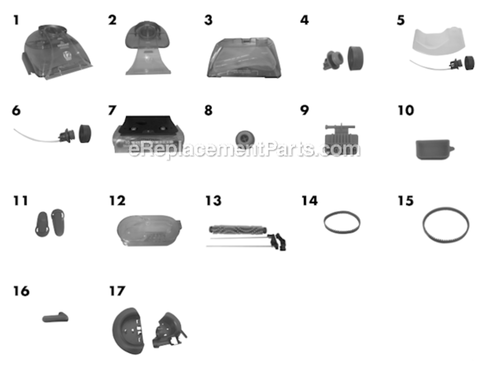 Replacement_Parts Diagram and Parts List for 9400-4  Bissell Carpet Cleaner