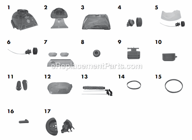 Page A Diagram and Parts List for 94004  Bissell Carpet Cleaner